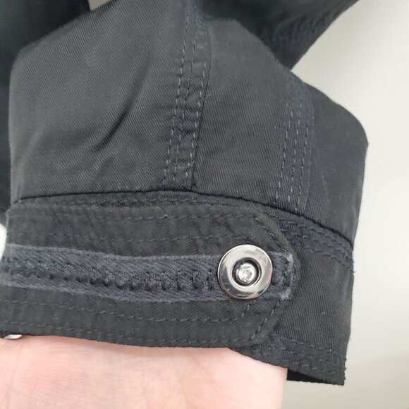 White House Black Market Crop Leg Women's Gem Studded‎ Casual Cargo Pants Size 8 - Picture 4 of 7